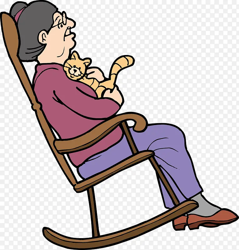 躺椅上的奶奶