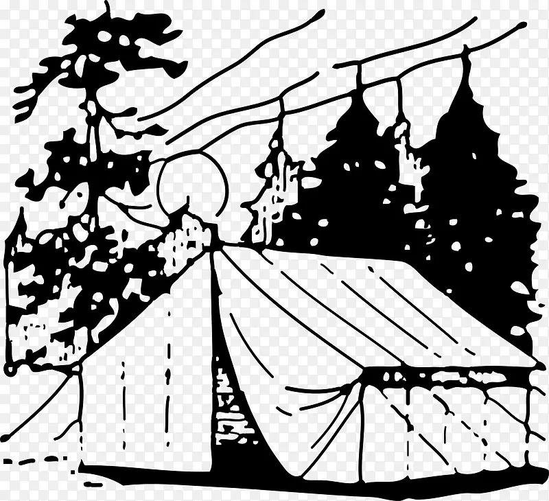 野外露营的帐篷