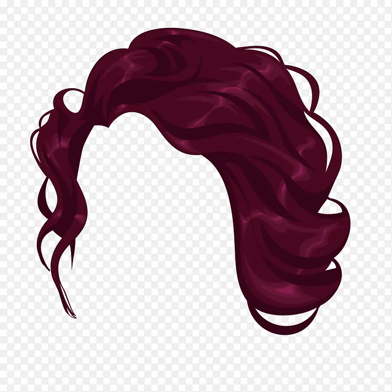 紫罗兰女款时尚假发
