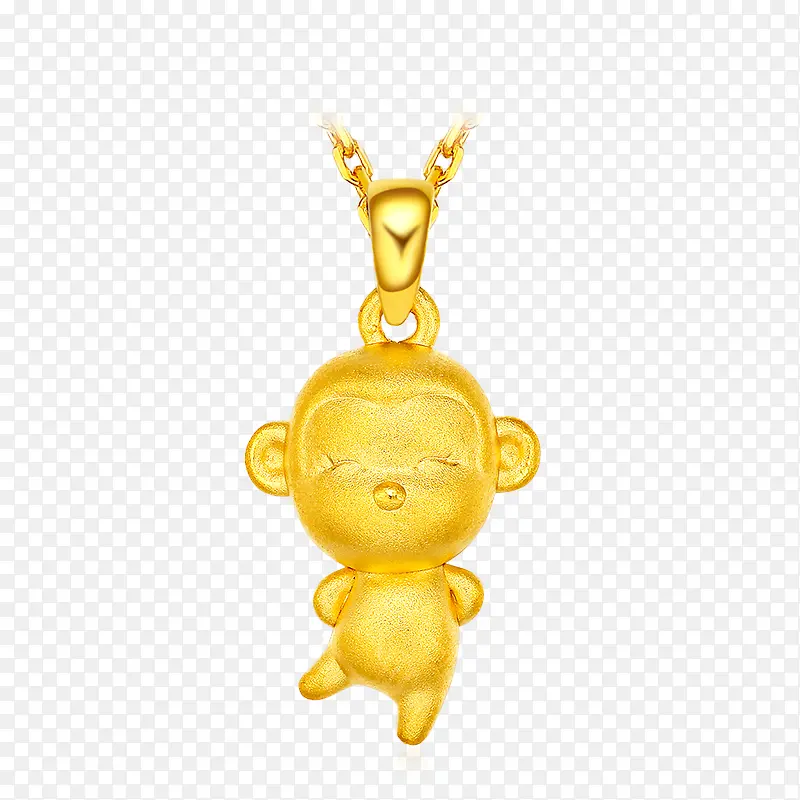 金猴吊坠黄金饰品