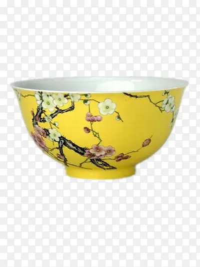 黄色瓷碗
