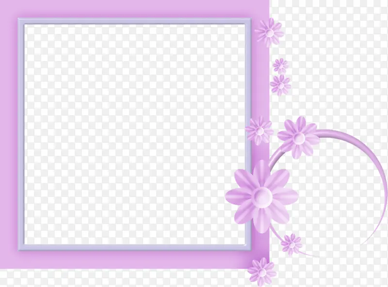紫色小花画框