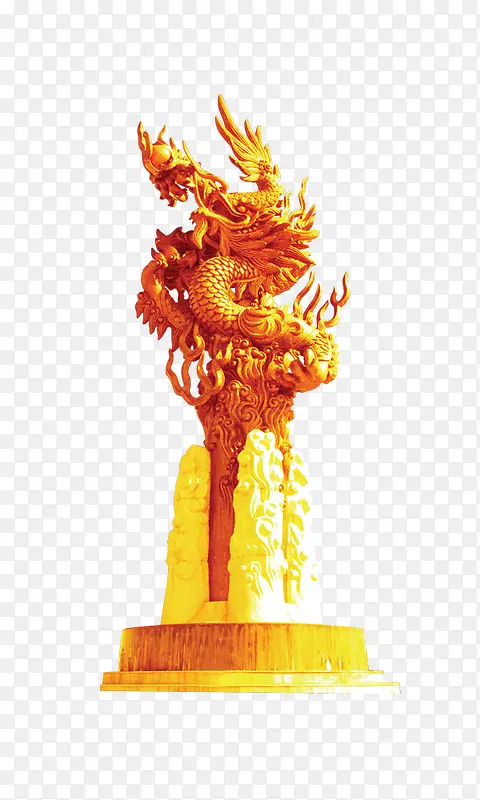 金龙柱雕像