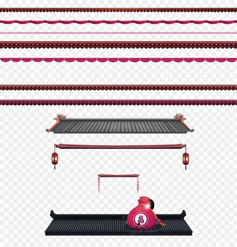古典中国风屋檐边框PNG图片素材下载_图片编号9087601-PNG素材网
