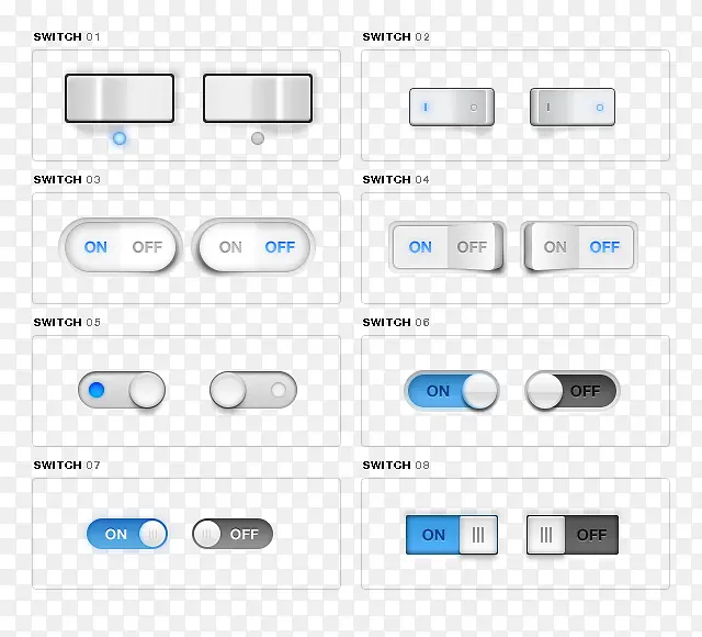 很多开关按钮PSD素材