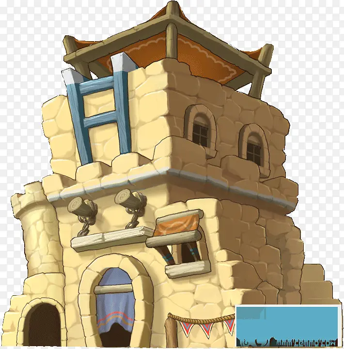 卡通游戏城堡堡垒