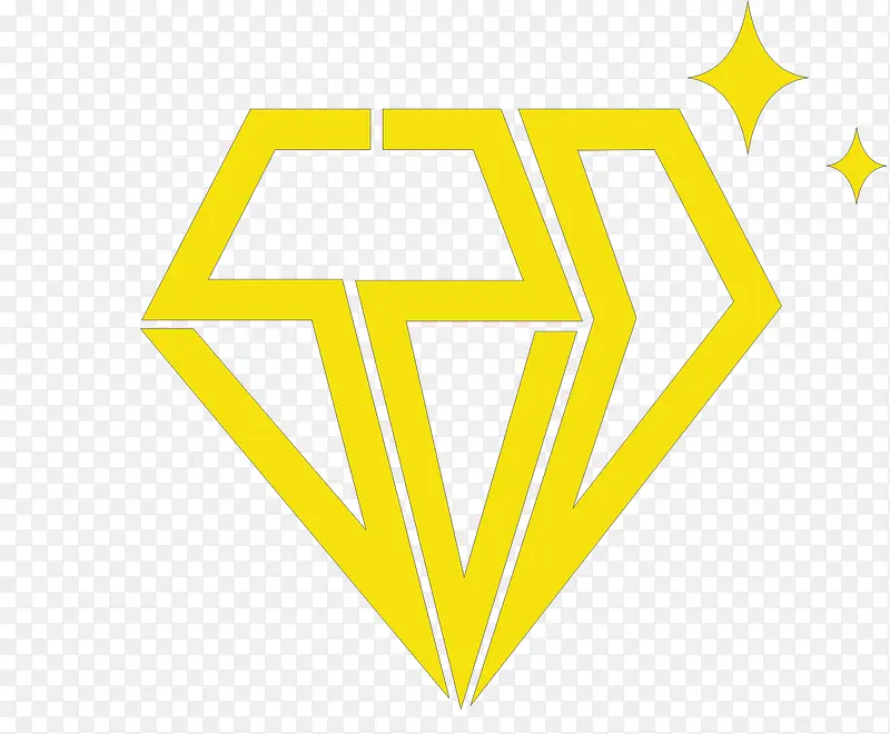 黄色闪亮钻石图案