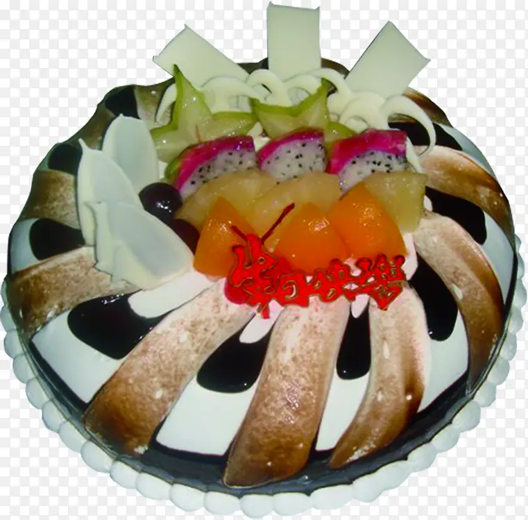 螺旋水果蛋糕欧式花纹