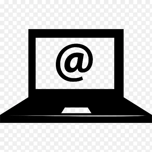 电子邮件符号在笔记本电脑的屏幕图标