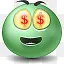 钱的脸表情符号Green-Emotiocns-Icons