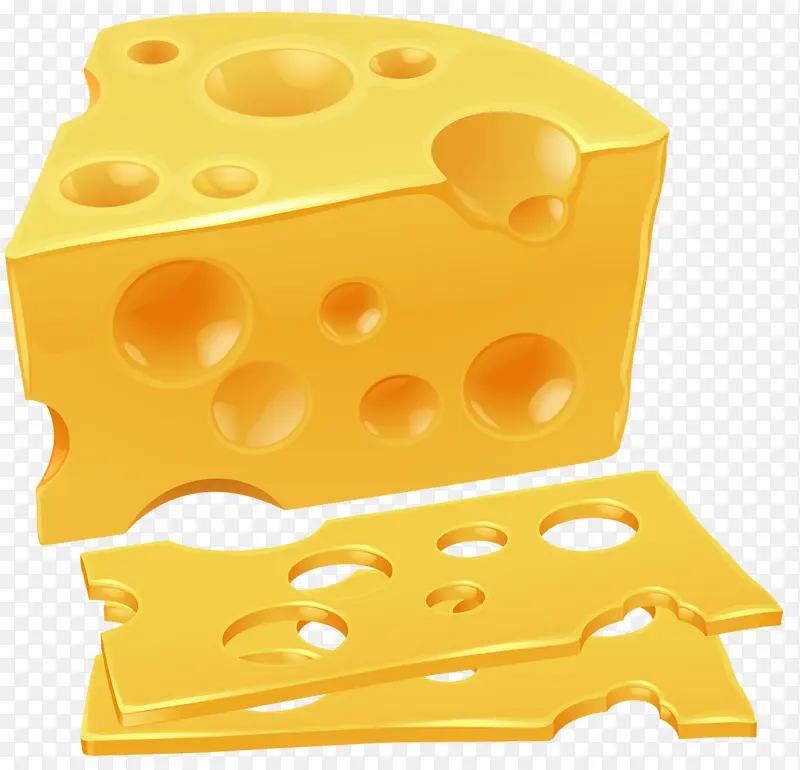 奶酪块和奶酪片