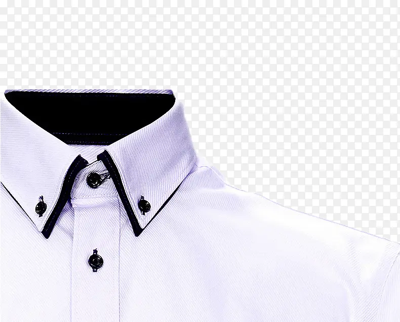 黑边立体时尚流行简约白衬衫