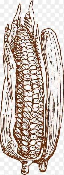 手绘玉米图案