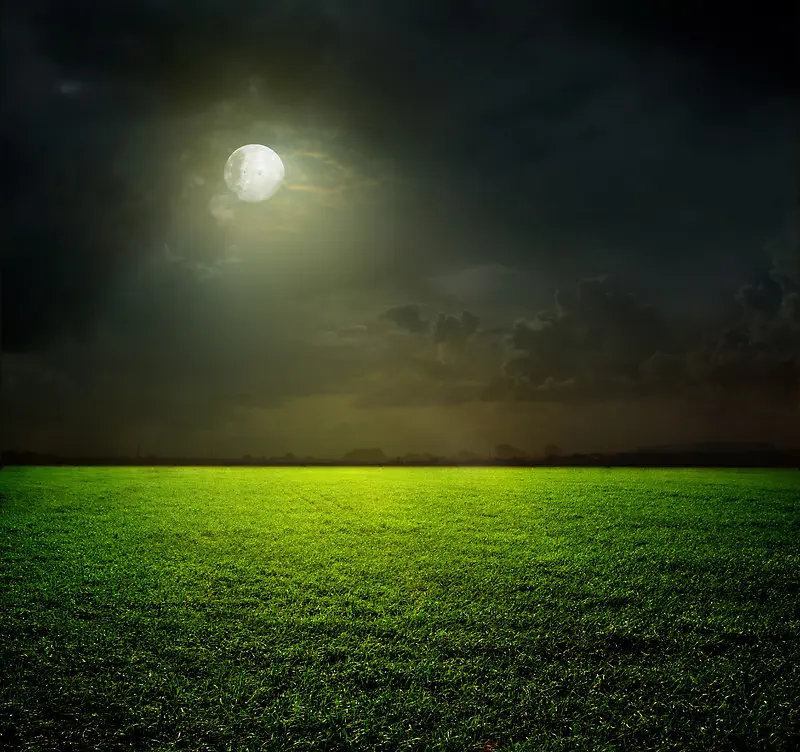 美丽月亮草原风景