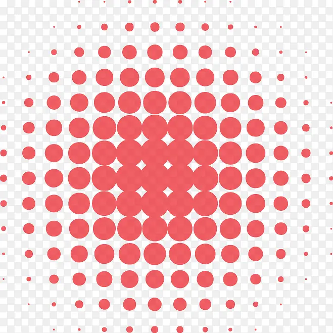 矢量红色球形圆点