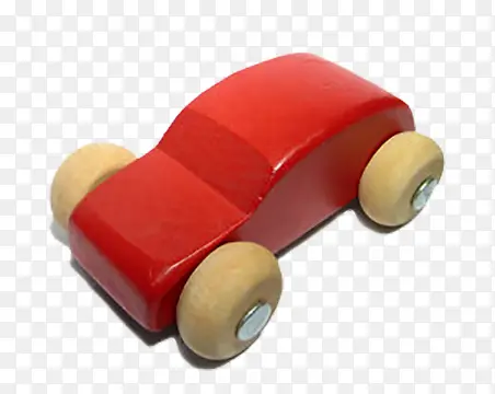 红色木制玩具车