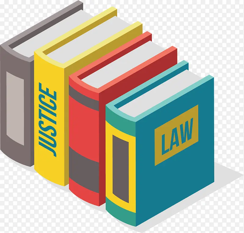 彩色法律法院书籍