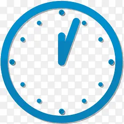 horloge时钟时间蓝色图标