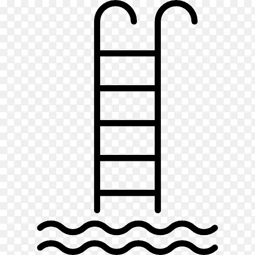 游泳池的梯子图标