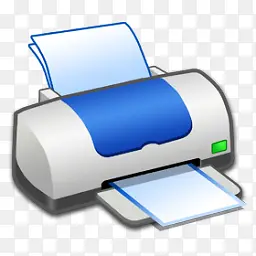 硬件打印机蓝色图标