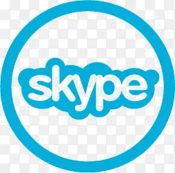 Skype地铁车站的蓝色图标