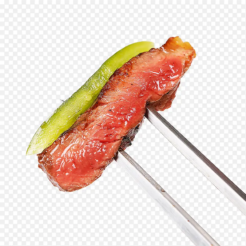 筷子夹一块肉