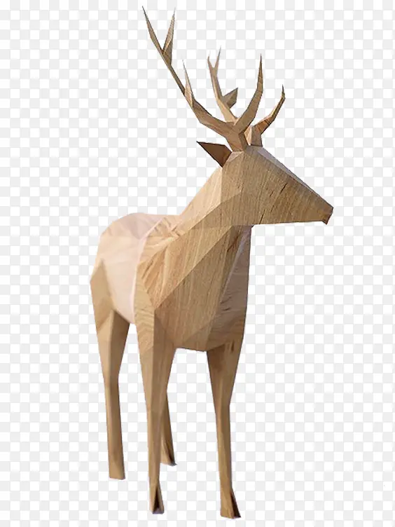 木制雕刻梅花鹿