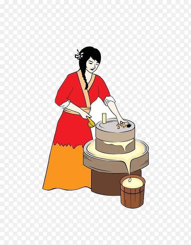 豆腐的制作工艺卡通图片