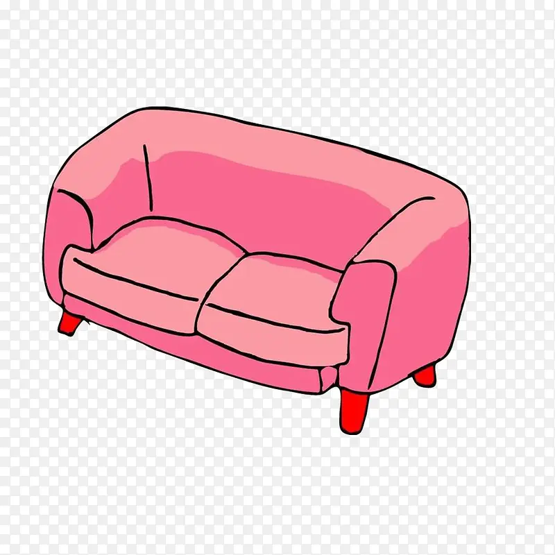 玫红色沙发