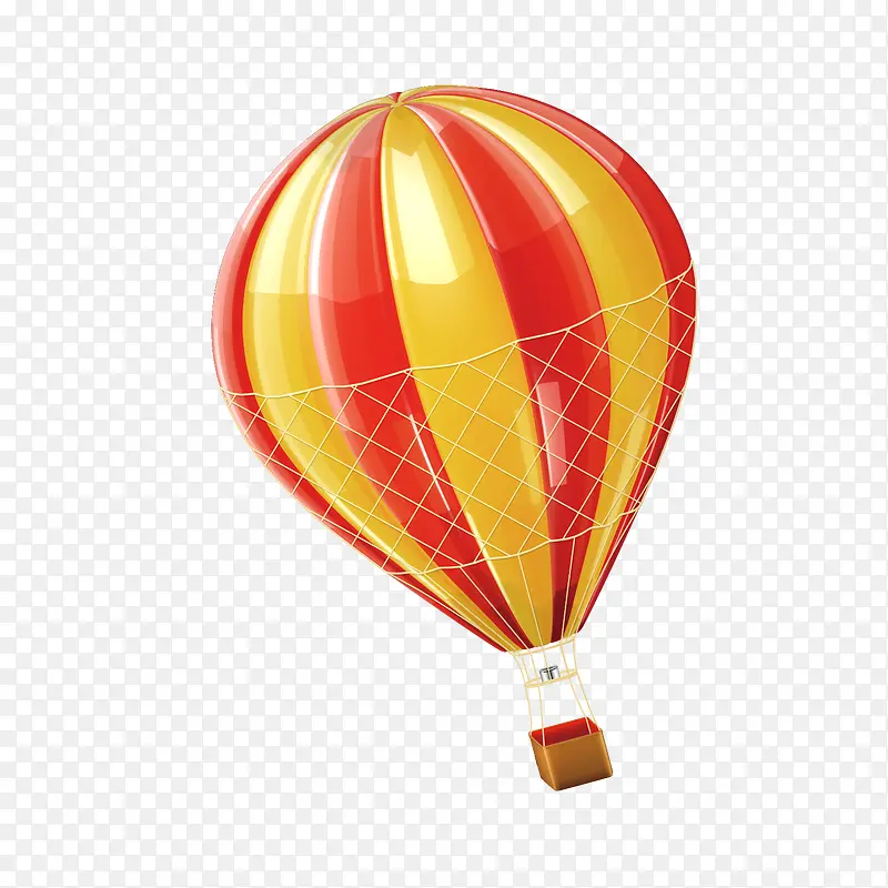 矢量装饰卡通扁平化热气球png