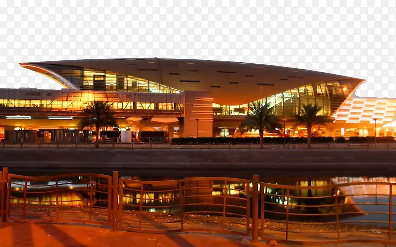 迪拜大酒店夜景图