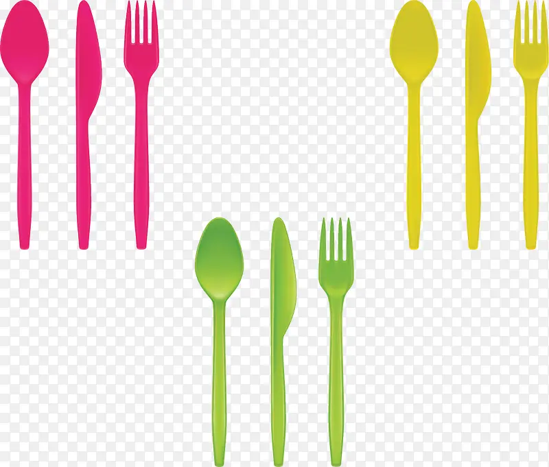 彩色刀叉勺子餐具