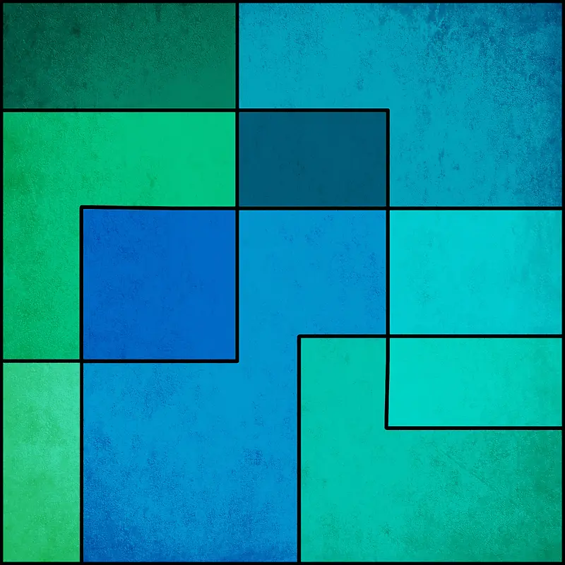 绿色蓝色几何图形