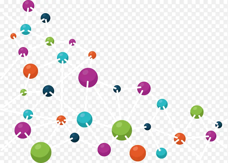 彩色节点网络结构图