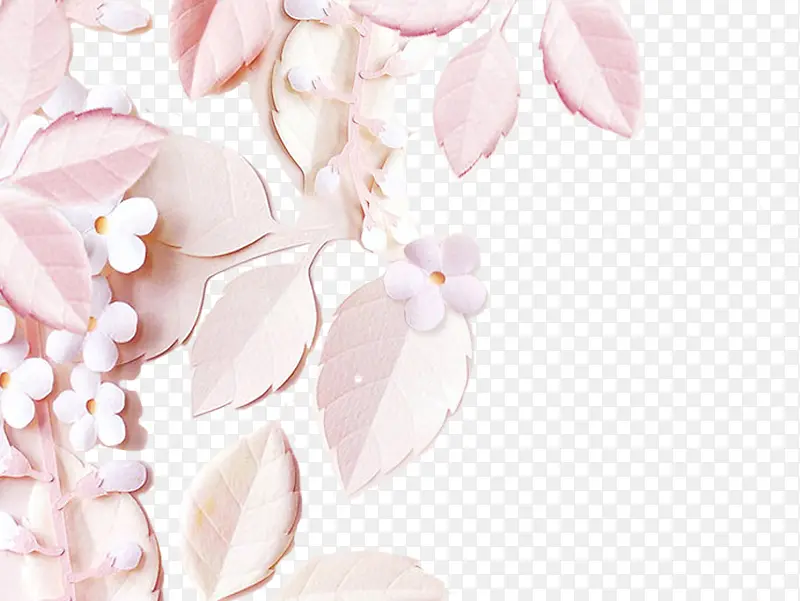 粉色浮雕花朵