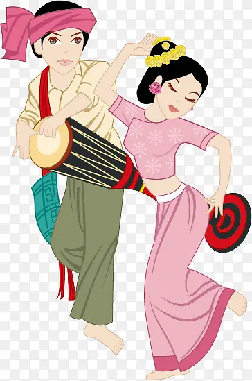 傣族舞蹈元素免费下载