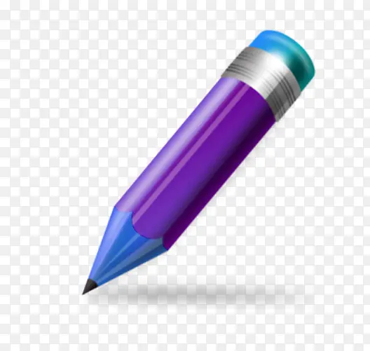 紫色卡通铅笔