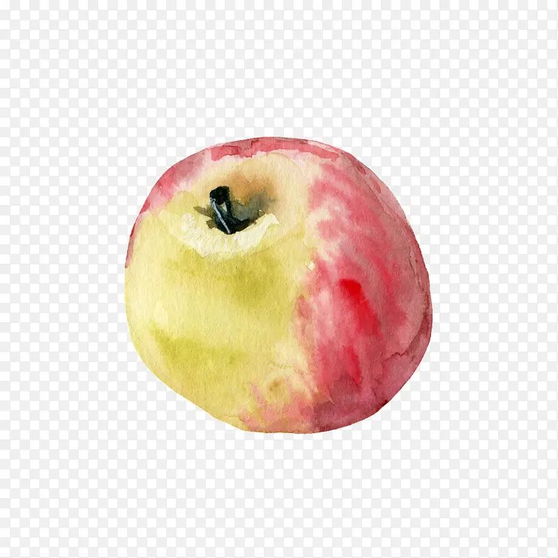 手绘水彩水果苹果