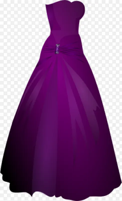 紫色晚礼服