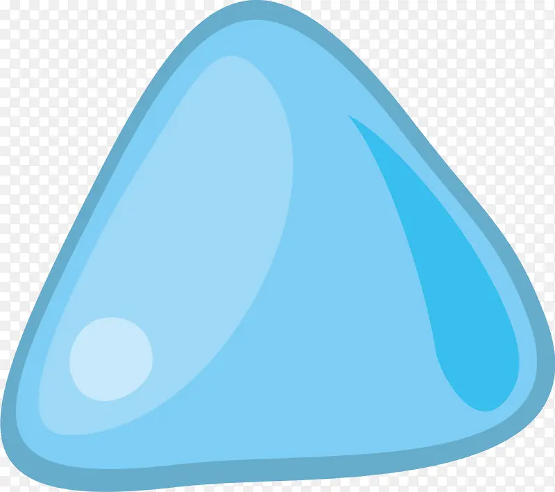 蓝色三角形水滴