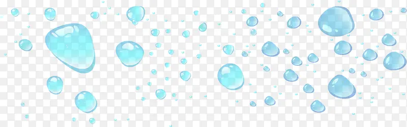 蓝色漂浮水滴