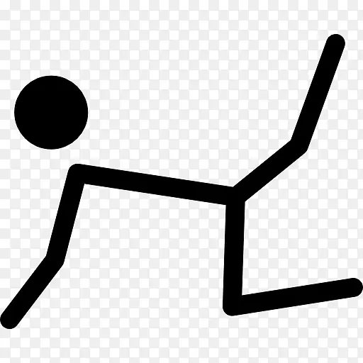体操运动员的手和一个膝盖上升一条腿回来图标