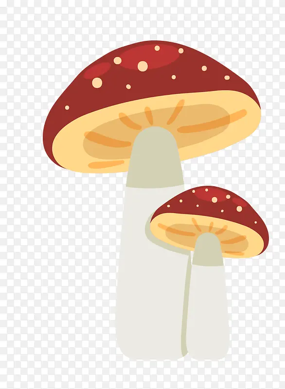 矢量卡通简洁扁平化蘑菇png