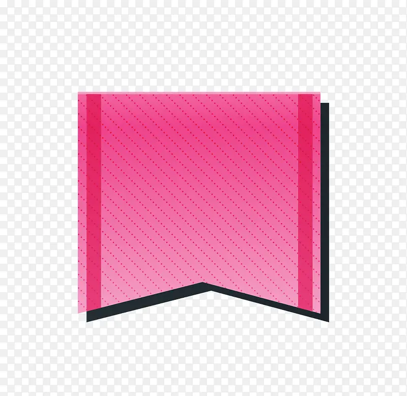 粉色旗帜促销边框
