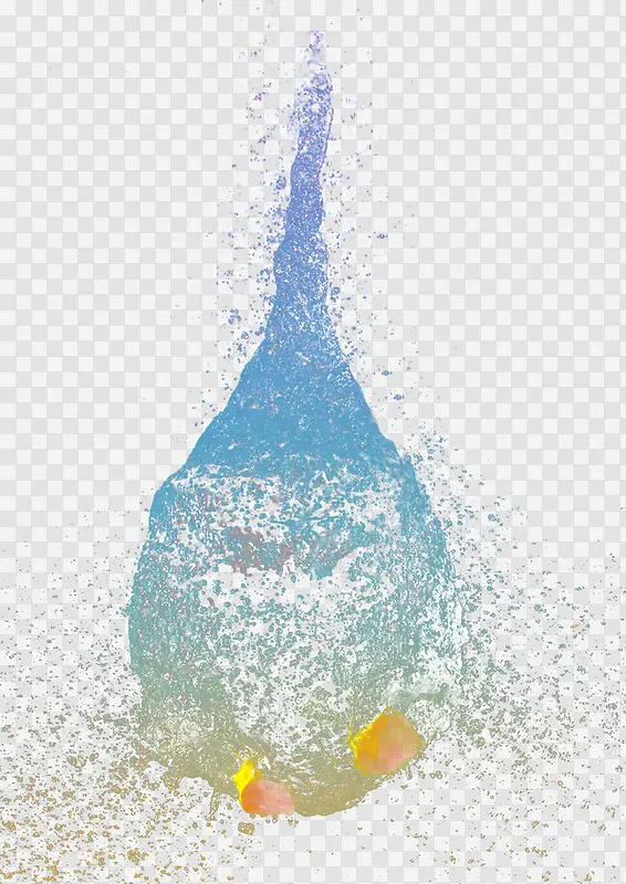 爆炸的水