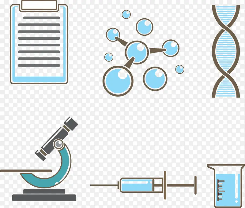 医疗实验室医院元素矢量图