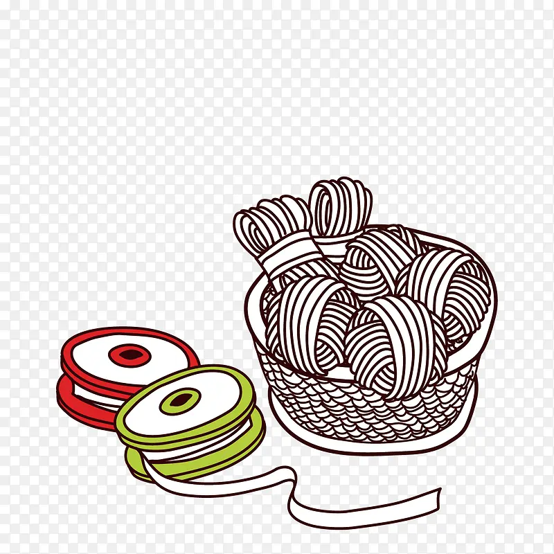 矢量图案素材缝纫线团