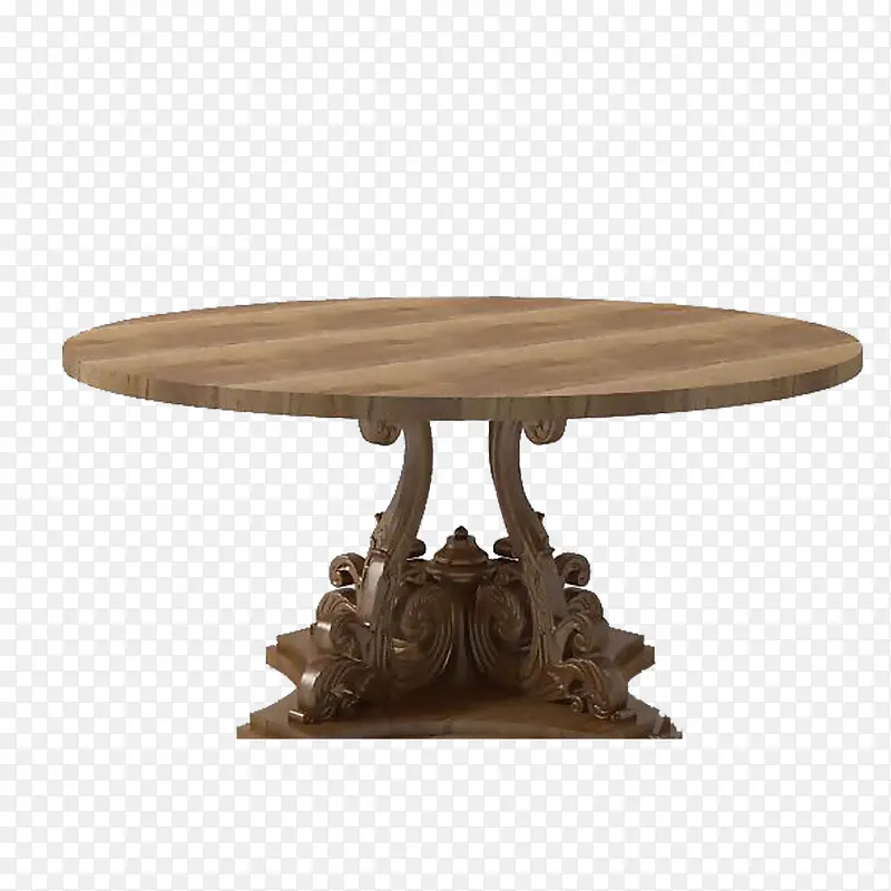 立面家具圆形复古精致桌子