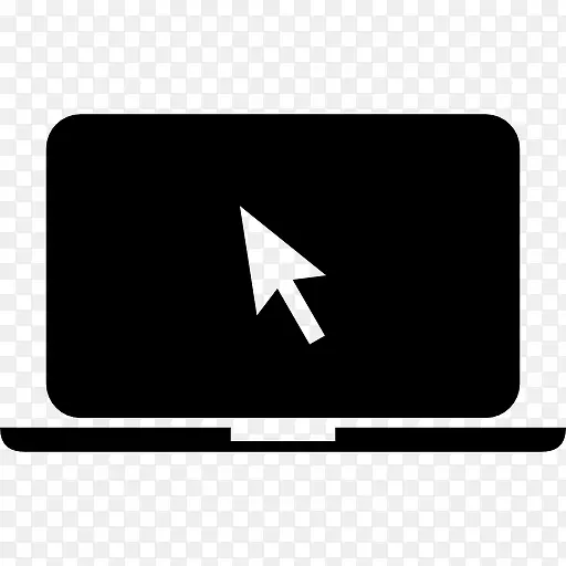 鼠标指针箭头在笔记本电脑黑屏图标