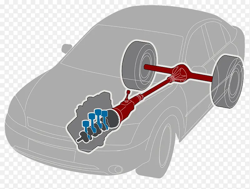 汽车传动系统结构图